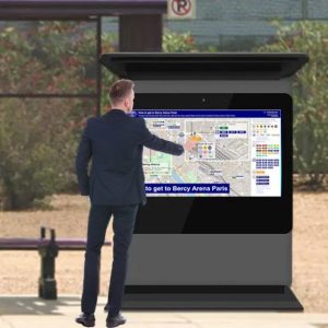 55" Outdoor Digital Signage Advertising Totem Machine (Interactive Touch Screen Kiosk)
